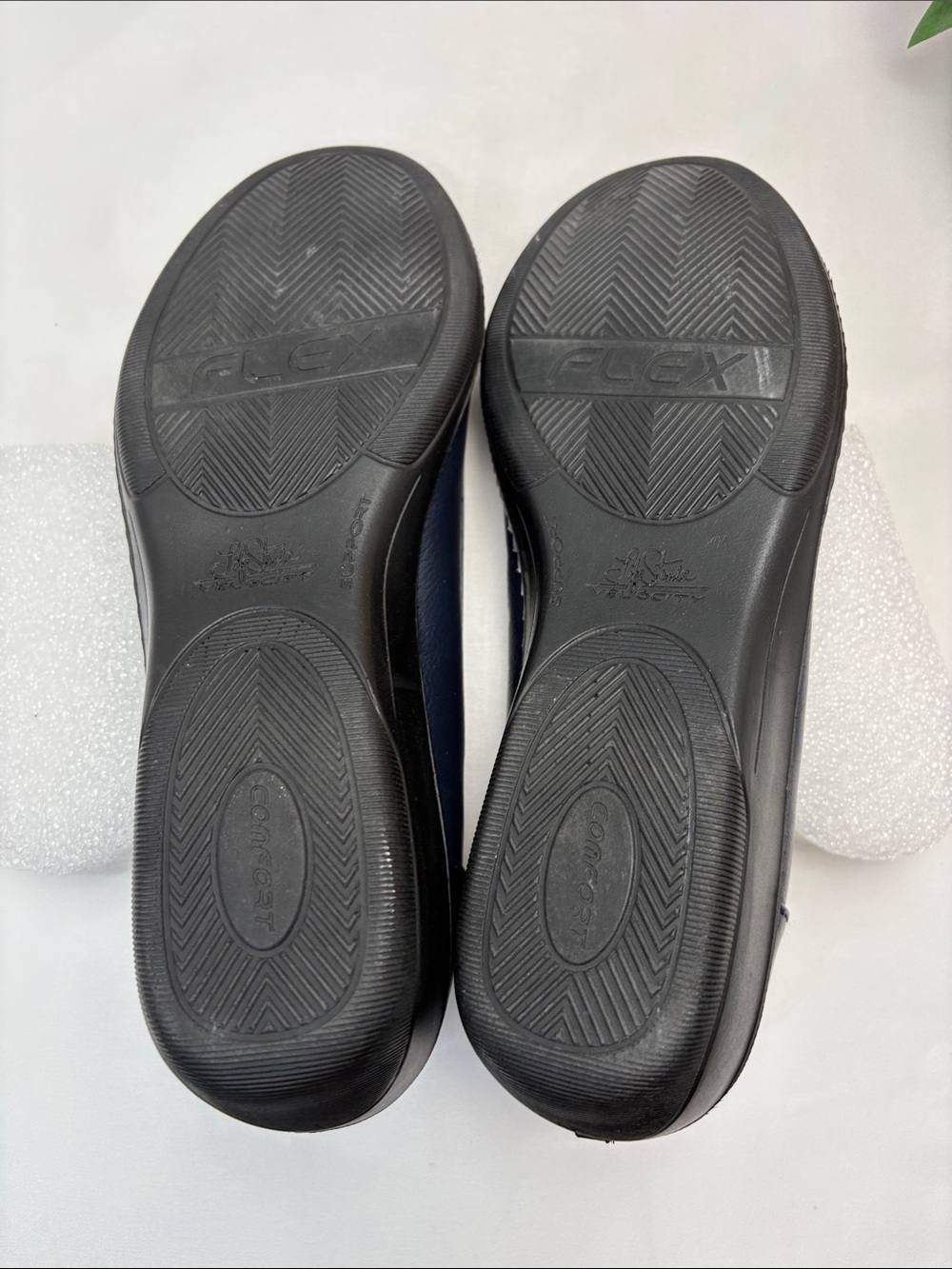 Life Stride Memory Foam Women 8.5 Navy Leather Slip-On Ballet Flats#410 - Picture 11 of 14